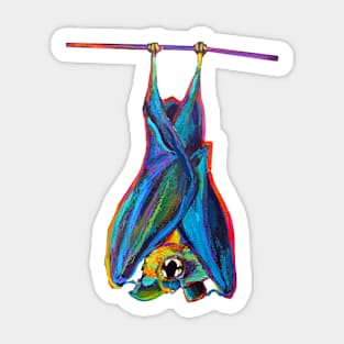 Spooky Hanging Bat Sticker